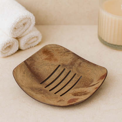 Handcrafted Coconut Shell Soap Dish