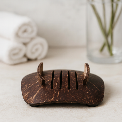 Handcrafted Coconut Shell Soap Dish