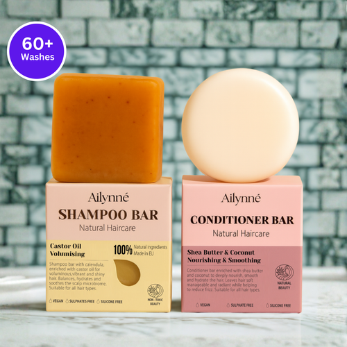 Volumising Shampoo Bar & Conditioner Combo For Hair Thickening