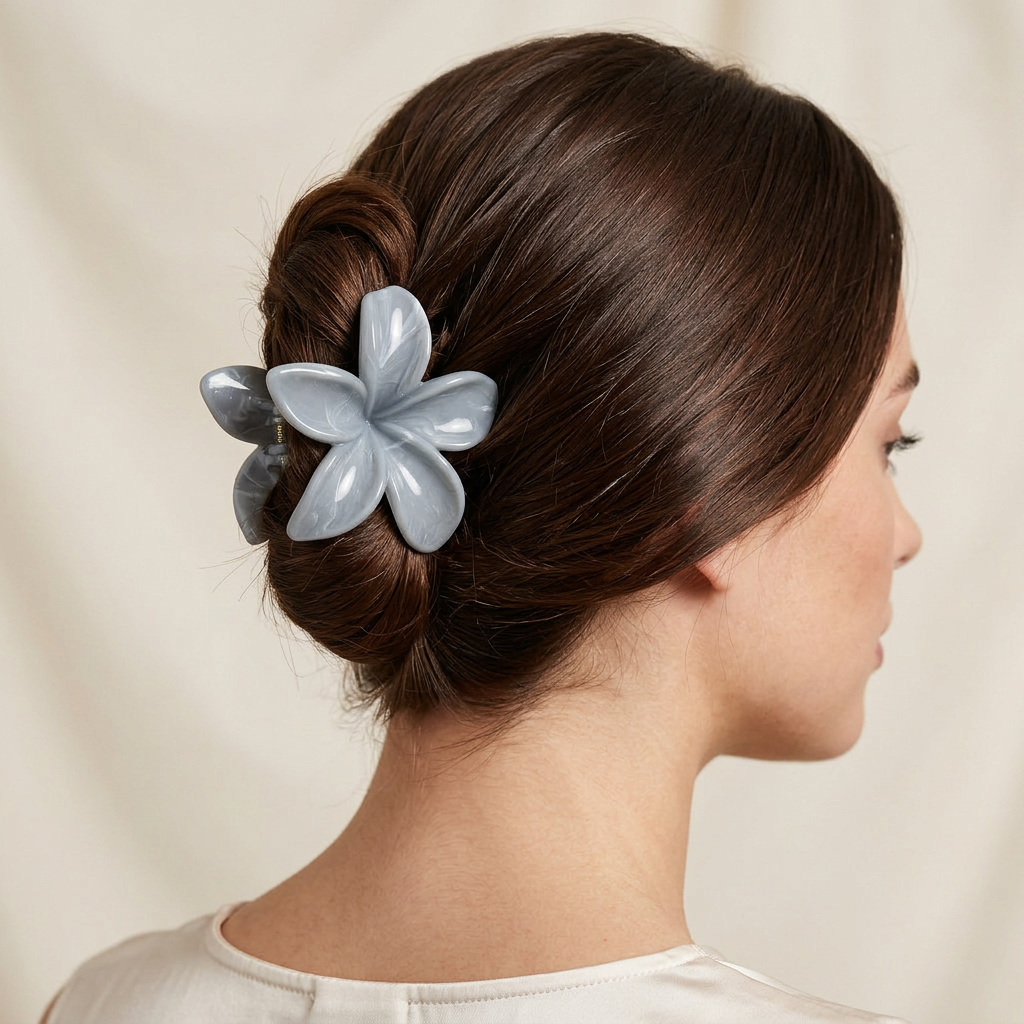 Bloom Hair Clip | Stone Blue