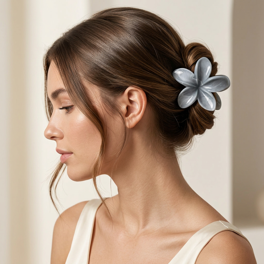 Bloom Hair Clip | Stone Blue