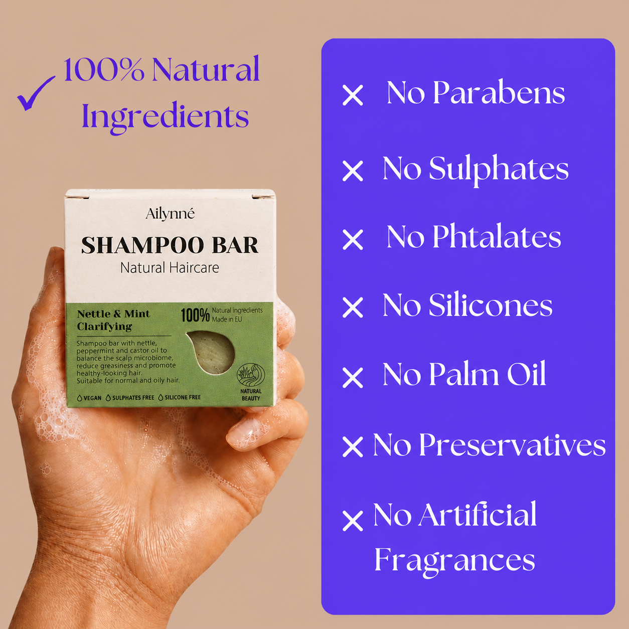 Clarifying Shampoo Bar - Nettle & Mint | 80g