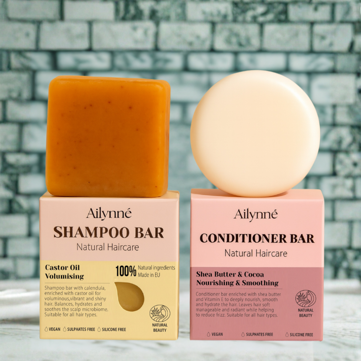Castor Oil Volumising Shampoo & Conditioner Bar Combo