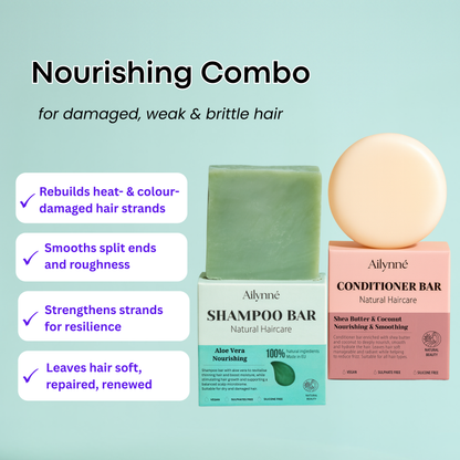 Aloe Vera Nourishing Shampoo & Conditioner Bar Combo