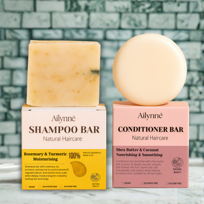 Rosemary & Turmeric Moisturising Shampoo & Conditioner Bar Combo